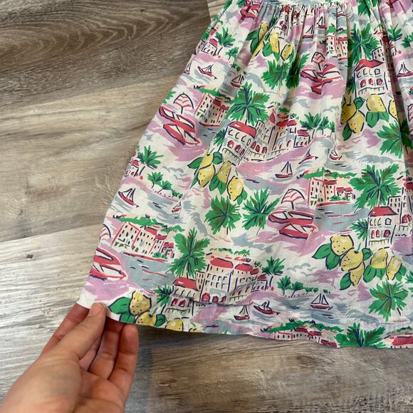 Mini Boden Lemon Village Print Sundress Adjustable Straps 5–6Y Cotton - Picture 4 of 11